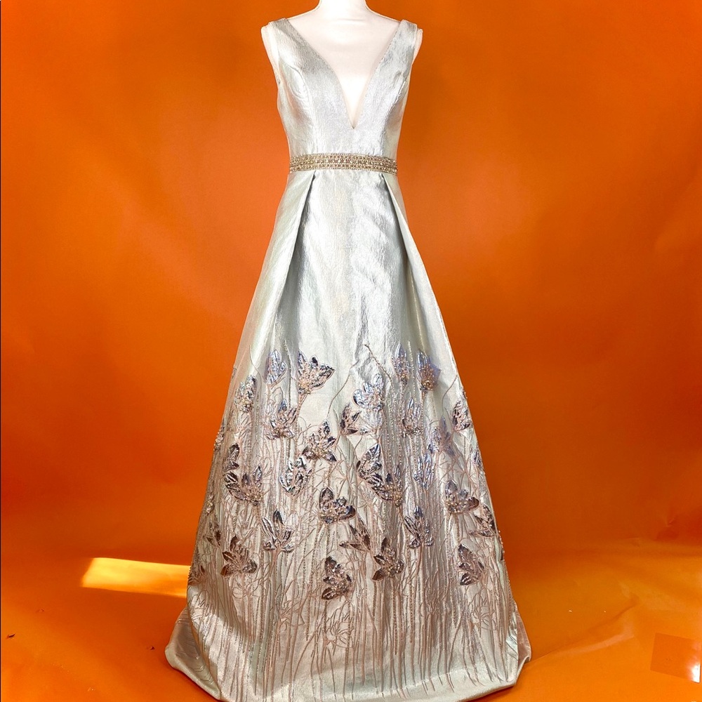 Jovani Silver Dress